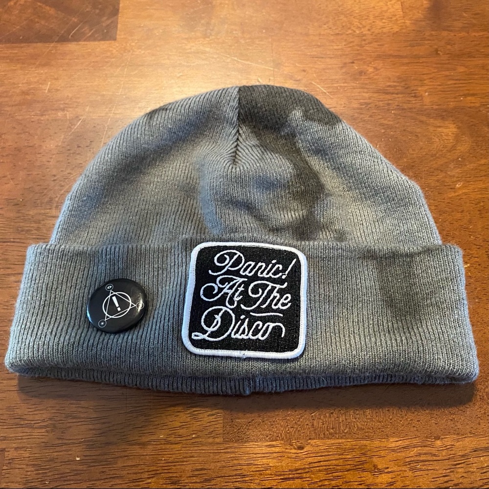 Panic at the Disco beanie and button